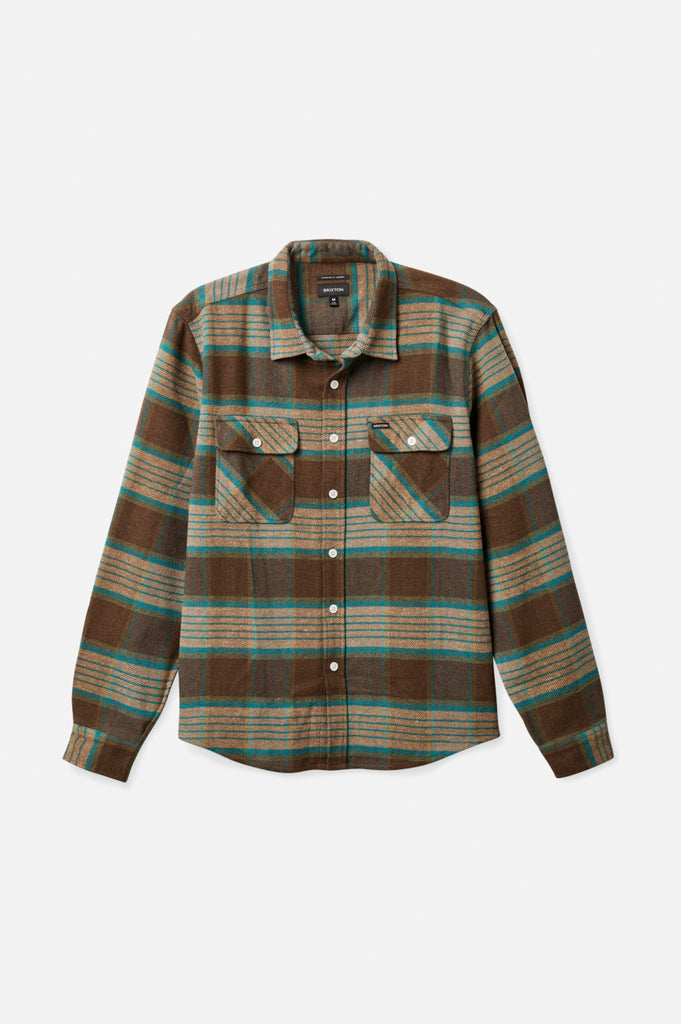 Brixton Bowery L/S Flannel - Mojave/Heather Grey/Desert Palm