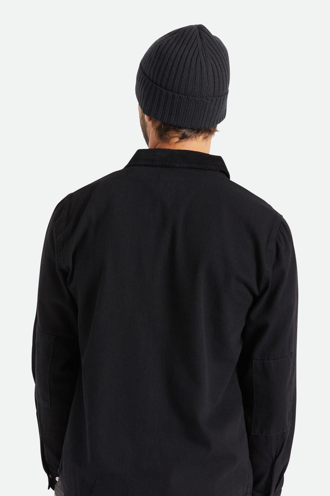 Brixton Alpha Square Merino Wool Beanie - Black