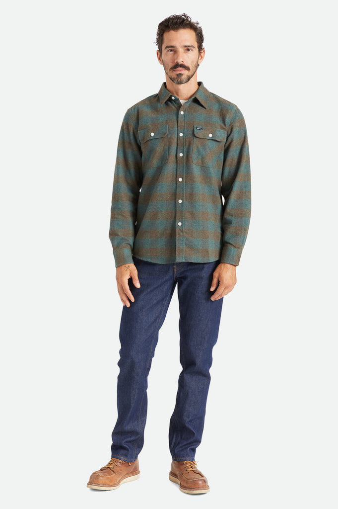 Men's Fit, Featured | Bowery L/S Flannel - Ocean