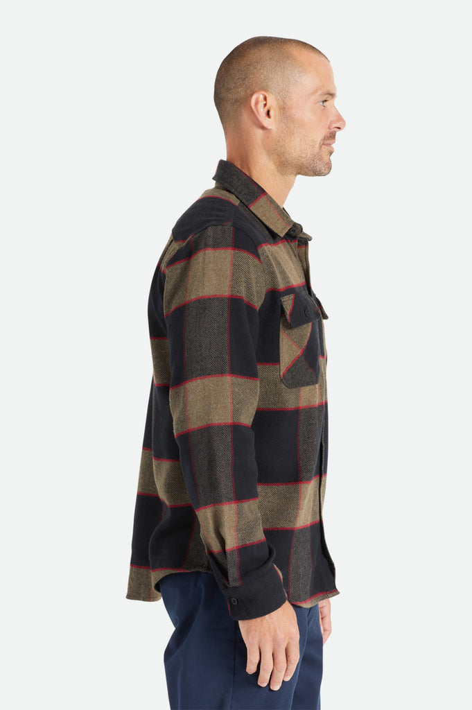 Men's Side Fit | Bowery L/S Flannel - Heather Grey/Charcoal