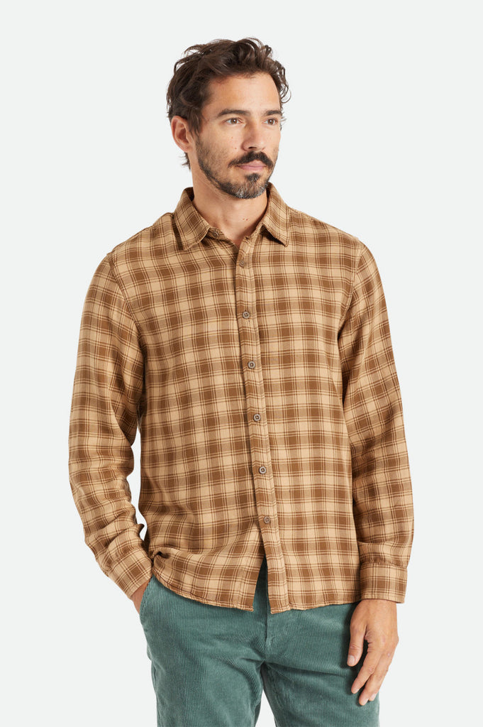 Brixton Cruz Soft Weave L/S Flannel - Mojave/Deep Palm