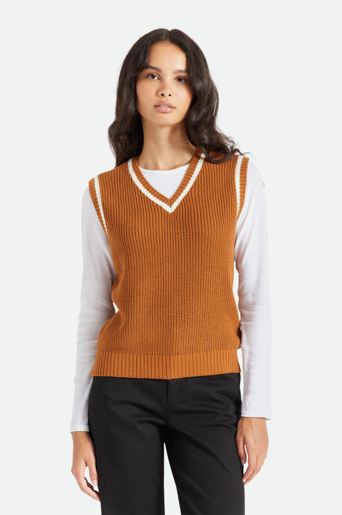 Brixton Melody Sweater Vest - Glazed Ginger