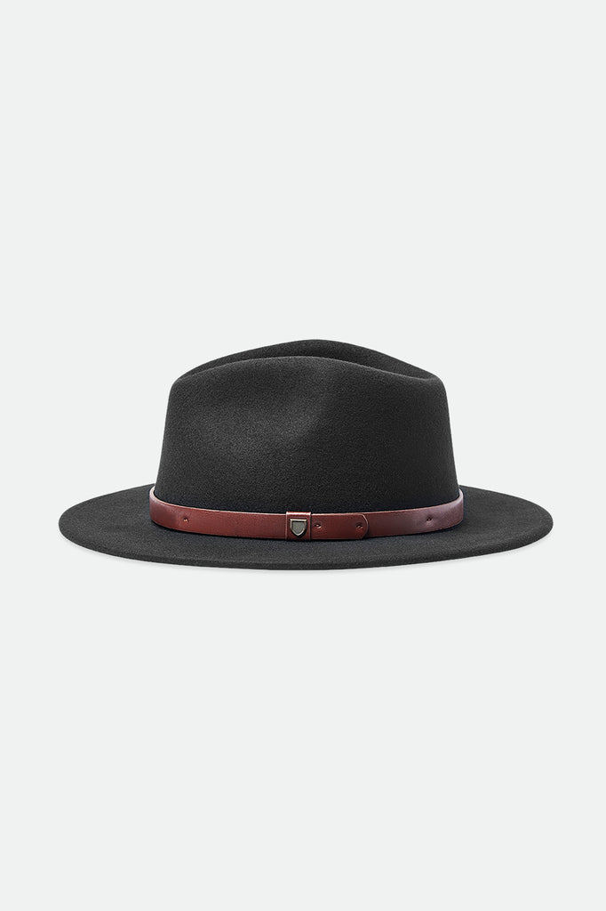 Brixton Unisex Messer Fedora - Black | Extra Shot