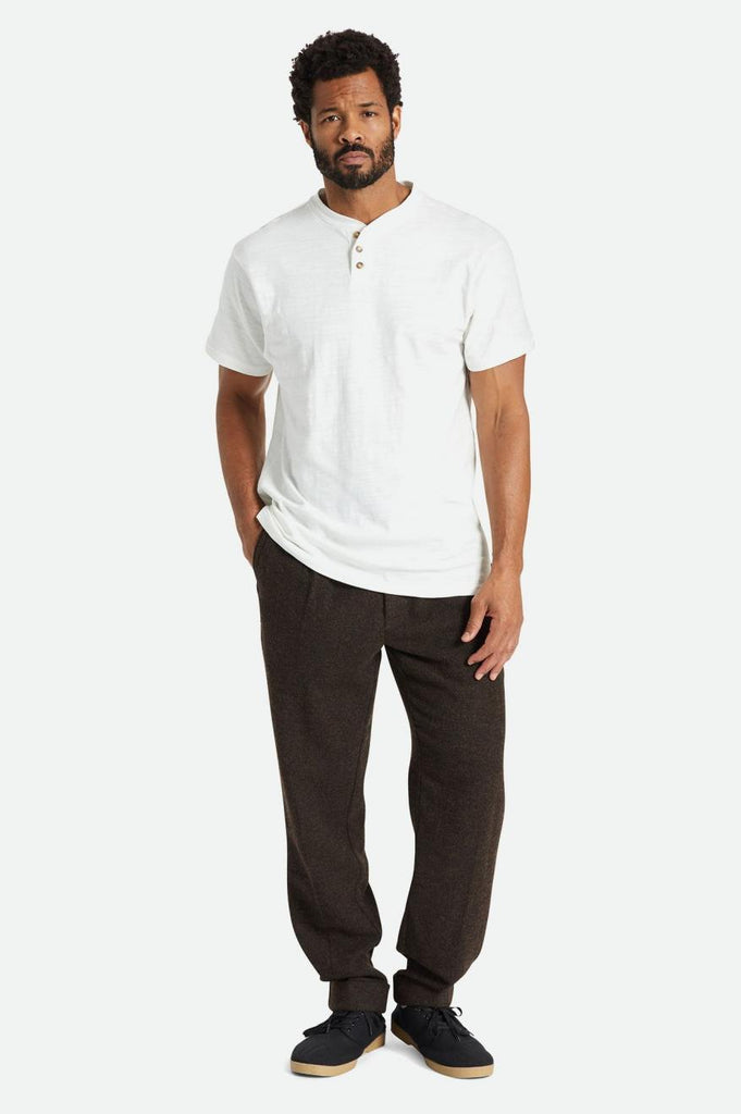 Brixton Basic Slub S/S Henley Tee - Off White