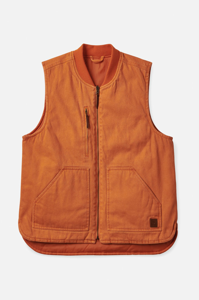 Brixton Abraham Reversible Vest - Burnt Orange