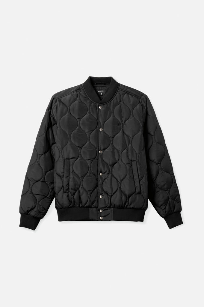 Brixton Men's Dillinger Quilted Bomber Jacket - Black | Profile