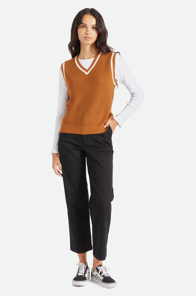 Brixton Melody Sweater Vest - Glazed Ginger